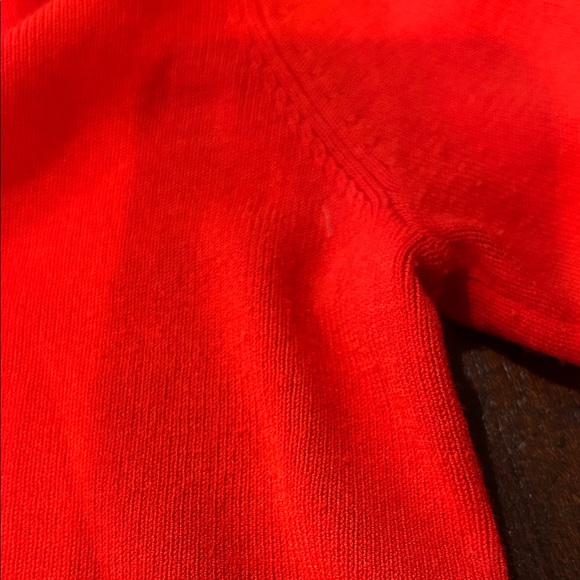 LOFT Red V-neck Cardigan Sweater Classic Knit EUC Sz M - Picture 5 of 7